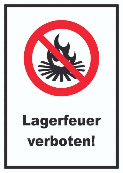 Lagerfeuer verboten Schild