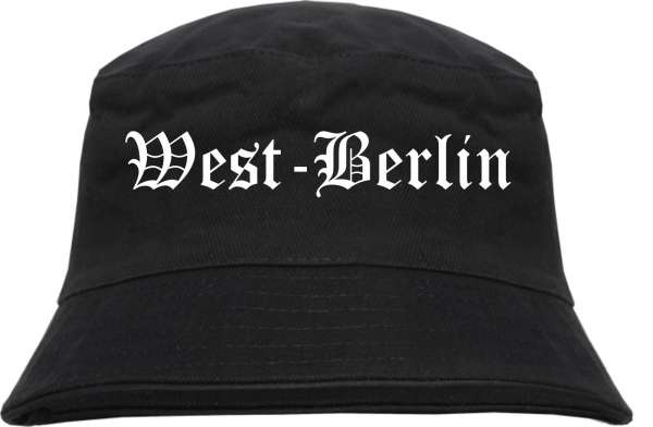 West-Berlin Fischerhut - Altdeutsch - bedruckt - Bucket Hat Anglerhut Hut