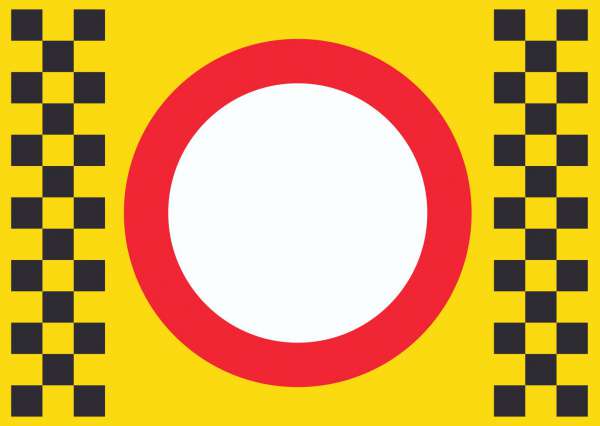Piste gesperrt Schild