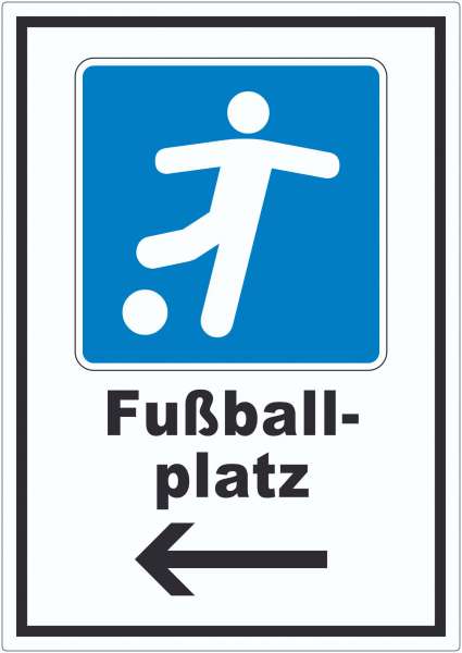 Fußballplatz Aufkleber mit Pfeil links