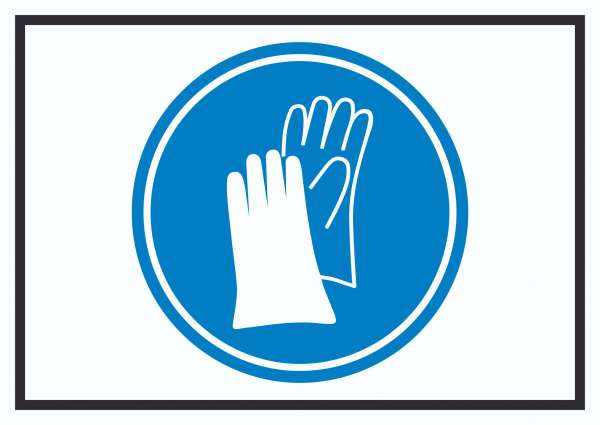 Schutzhandschuhe tragen Symbol Schild
