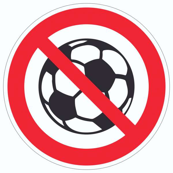 Ballspielen verboten Aufkleber Kreis