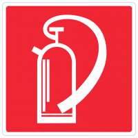 Feuerlöschgerät Symbol Aufkleber Quadrat Feuerlöschgerät Symbol Aufkleber Quadrat