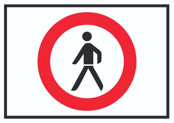 Für Fußgänger verboten Symbol Schild