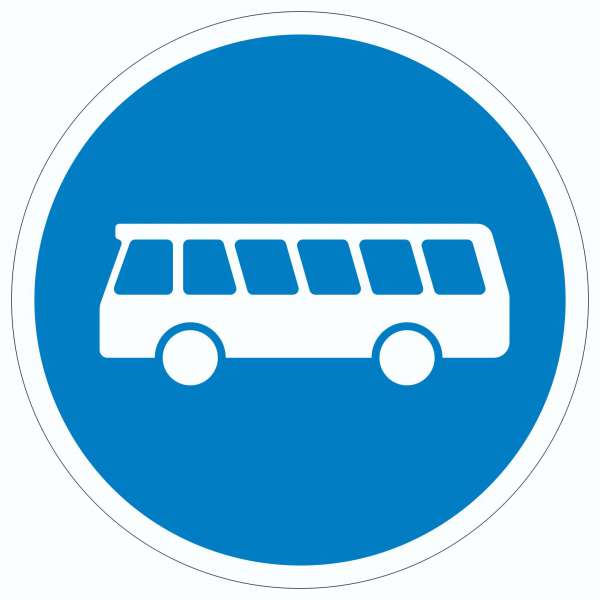 Aufkleber Kreis Busfahrstreifen Symbol