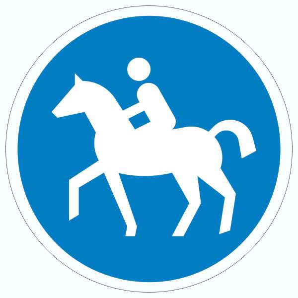 Aufkleber Kreis Reitweg Symbol