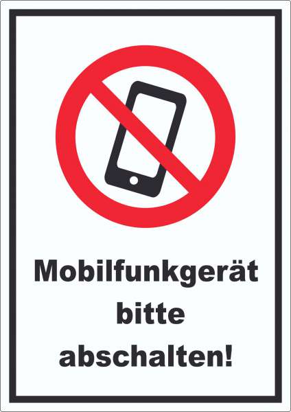 Smartphone Handy aus Mobilfunkgerät abschalten Aufkleber