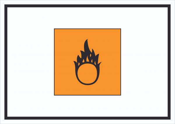 Schild Gefahrensymbol Brandfördernd Symbol Brand