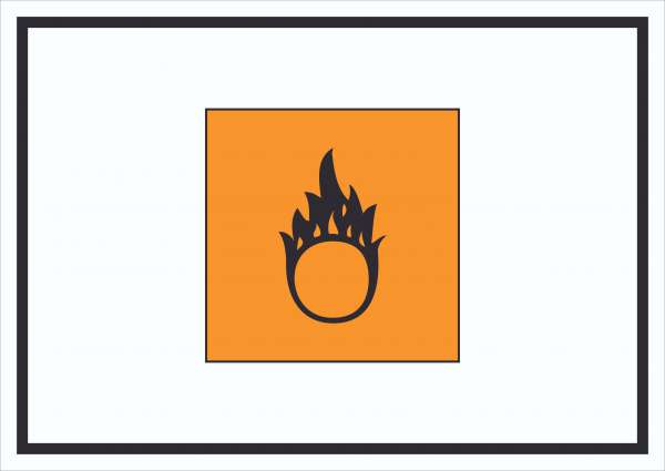 Schild Gefahrensymbol Brandfördernd Symbol Brand