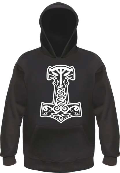 Thorshammer Mjolnir Kapuzensweatshirt - bedruckt - Hoodie Kapuzenpullover