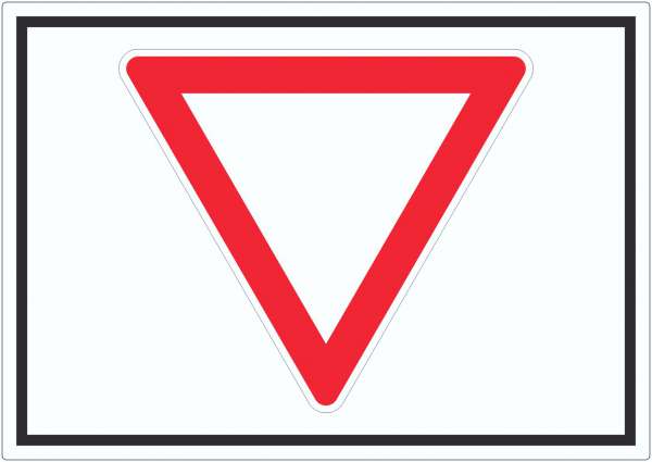Aufkleber Vorfahrt gewähren Symbol
