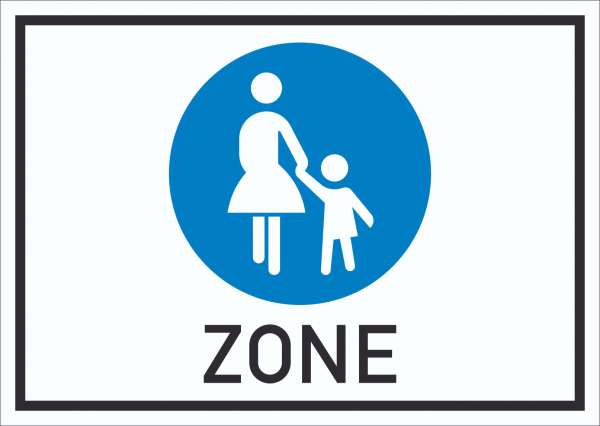 Schild Fußgängerzone Symbol