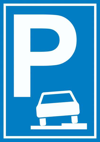 Parkplatz-Schild mit Logo (Design & Druck)