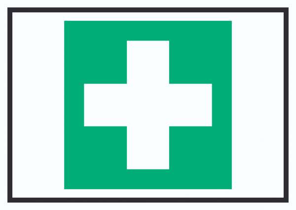 Erste Hilfe Symbol Schild