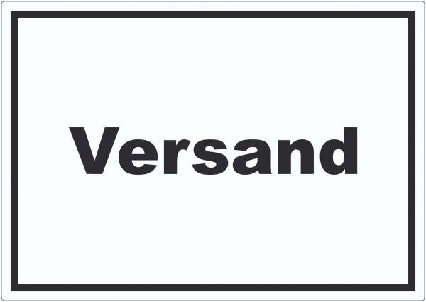 Versand Aufkleber mit Text Lieferung shipping waagerecht