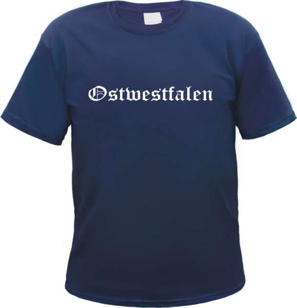 Ostwestfalen Herren T-Shirt - Altdeutsch - Blaues Tee Shirt