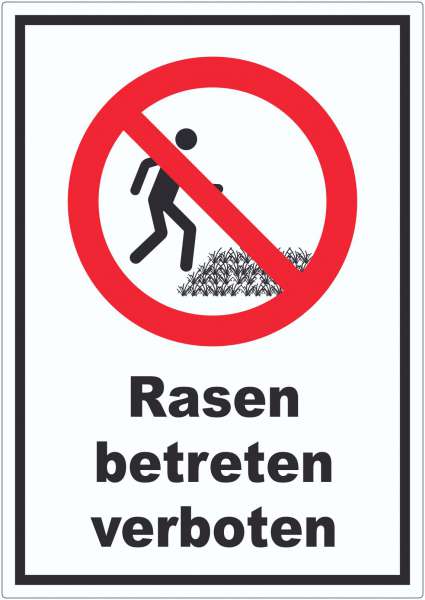 Rasen betreten verboten Aufkleber