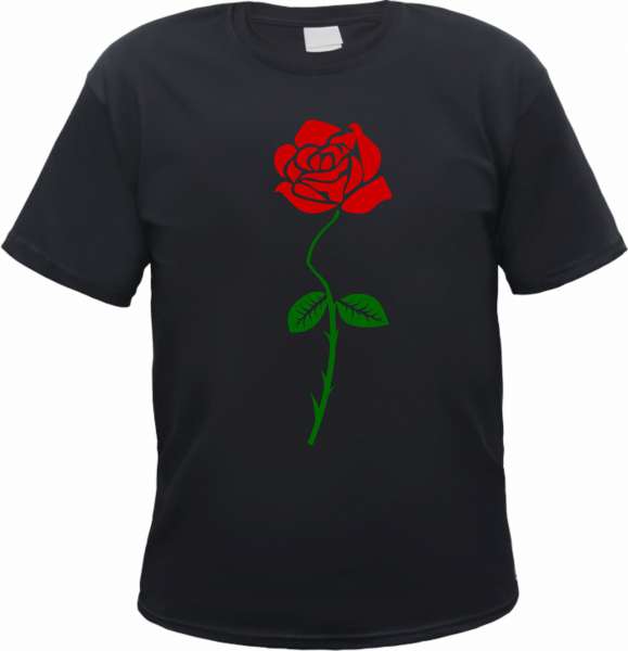 Rose Herren T-Shirt - Aufdruck farbige Varianten - Tee Shirt