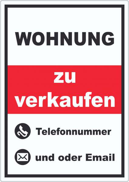 Wohnung zu verkaufen Hochkant Aufkleber