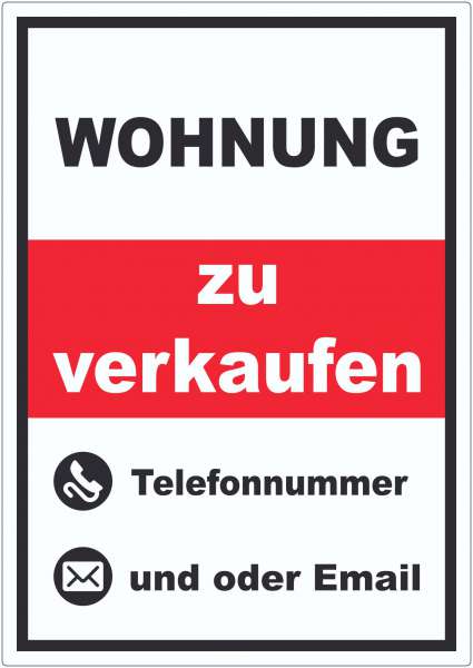 Wohnung zu verkaufen Hochkant Aufkleber