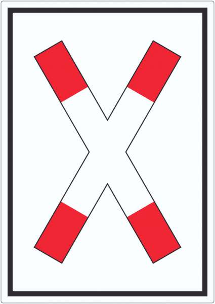 Aufkleber Andreaskreuz