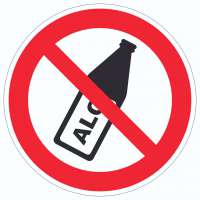 Alkohol verbot Aufkleber Kreis Alkohol verbot Aufkleber Kreis