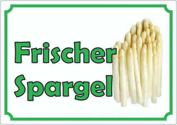 Werbeaufkleber Aufkleber Spargel