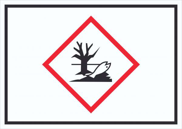 Schild Gewässergefährdend Symbol Verunreinigung von Wasser