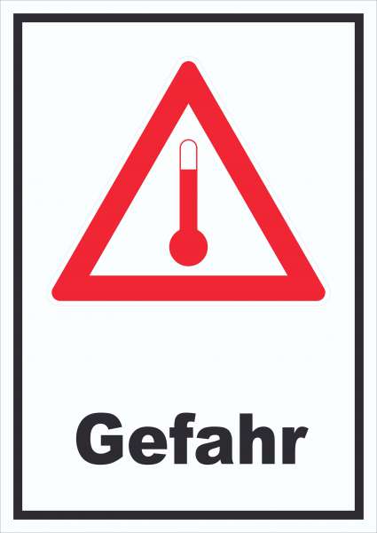 Schild Gefahrgutklasse Hot Gefahr Heiß hochkant