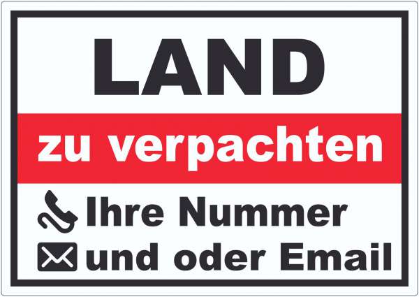 Land zu verpachten Aufkleber