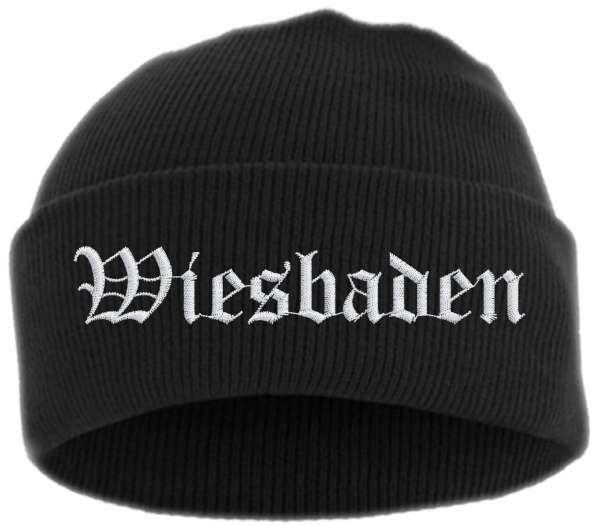Wiesbaden Umschlagmütze - Altdeutsch - Bestickt - Mütze mit breitem Umschlag