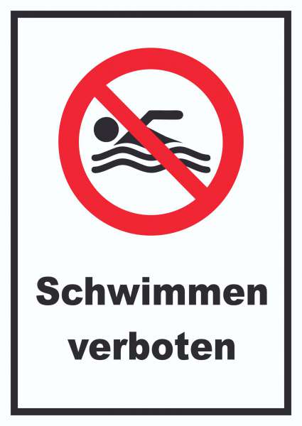 Schwimmen verboten Schild