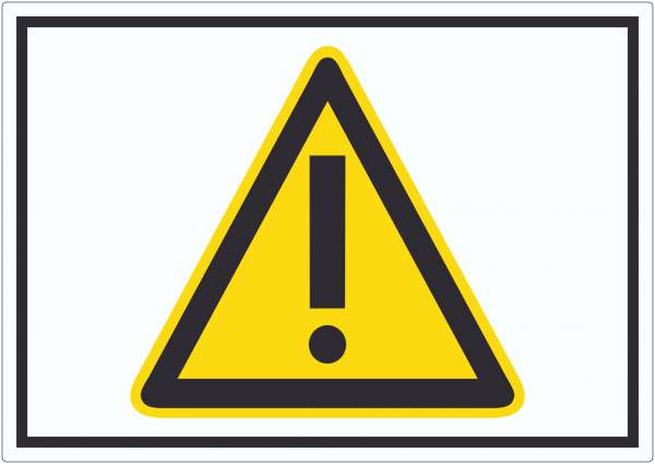 Achtung Zeichen Gelb Symbol Aufkleber