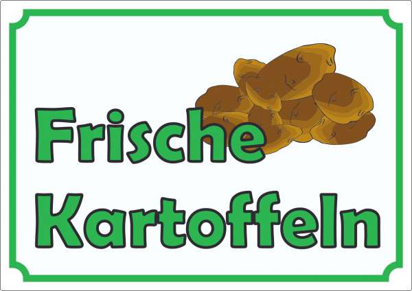 Werbeaufkleber Aufkleber Kartoffeln