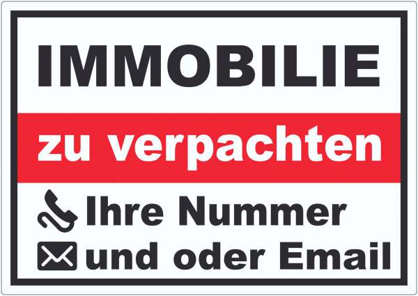 Immobilie zu verpachten Aufkleber