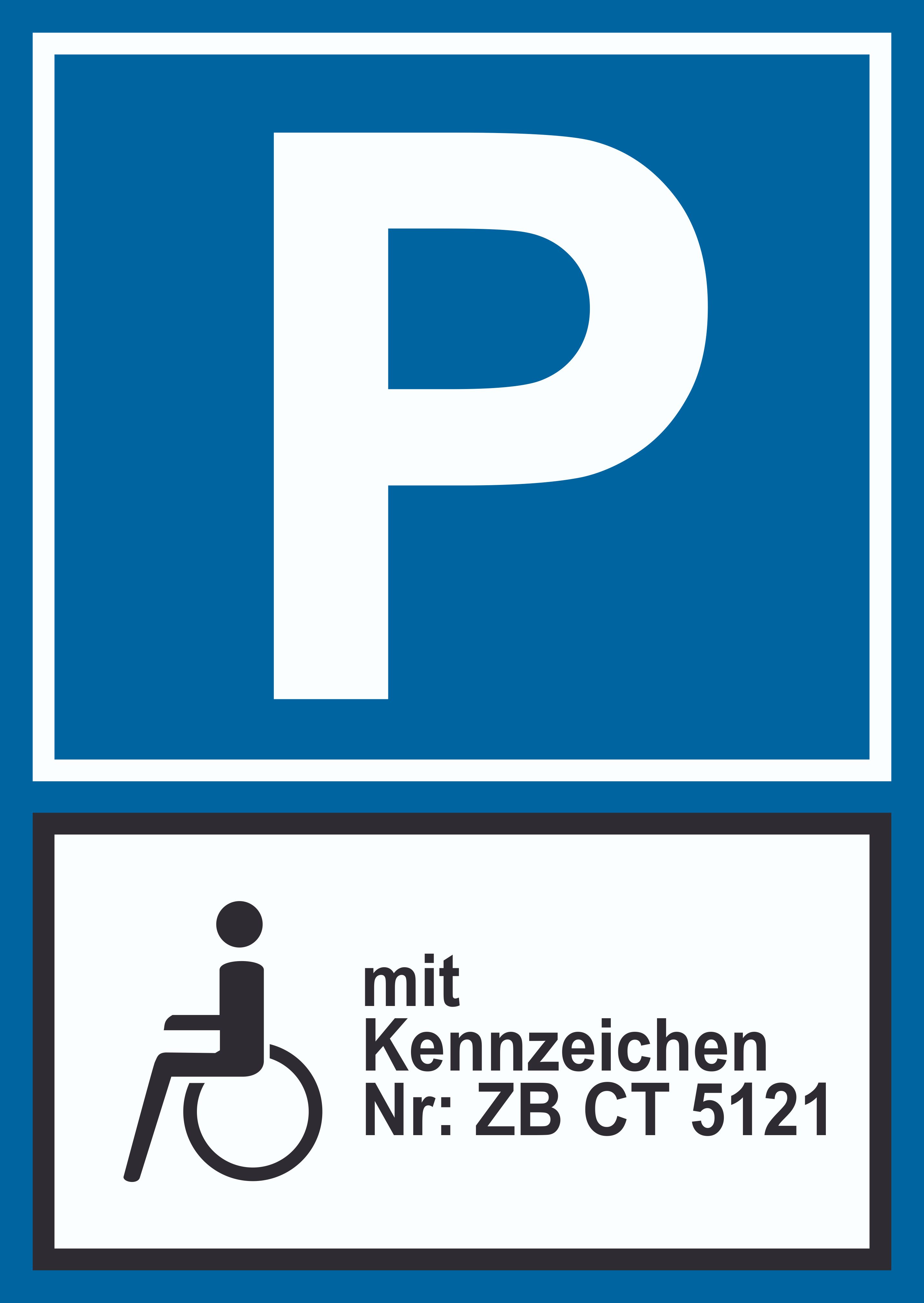 Behinderten Parkplatz erforderlichen außerhalb-Plastik sign A4 & A3 Parkplatz Misc 113 