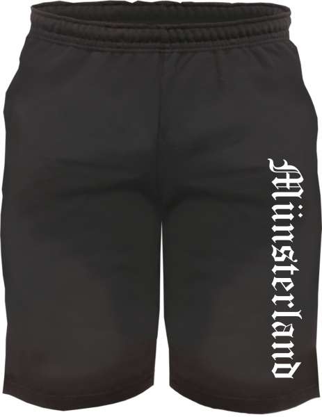 Münsterland Sweatshorts - Altdeutsch bedruckt - Kurze Hose Shorts