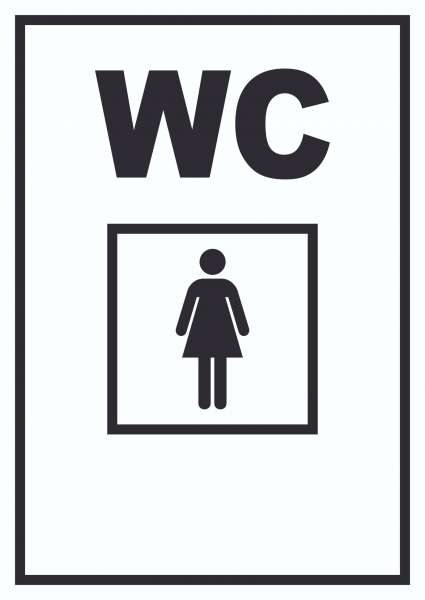 WC Damen Schild