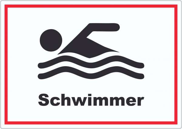 Schwimmer Aufkleber