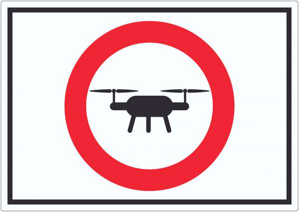 Drohnen Flugverbot Symbol Aufkleber