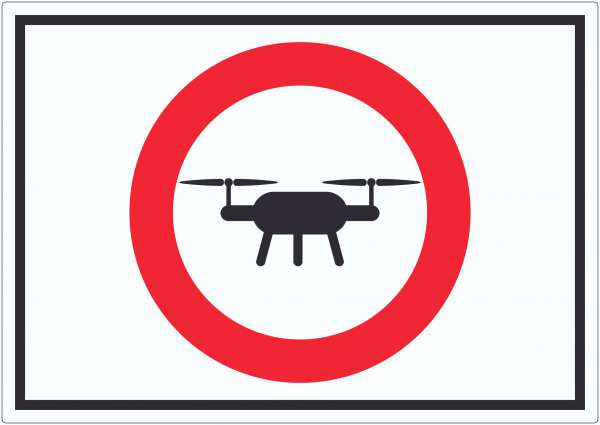 Drohnen Flugverbot Symbol Aufkleber