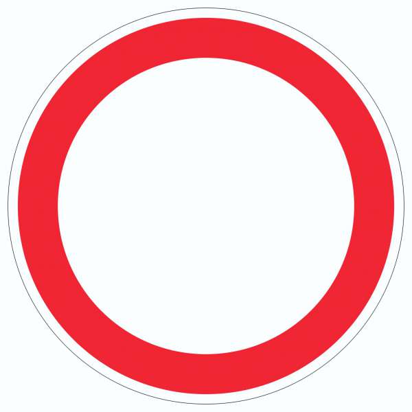 Durchfahrt verboten Aufkleber Kreis