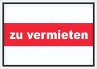 zu vermieten Schild mit Text Verkaufsschild zu vermieten Schild mit Text Verkaufsschild