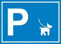 Hundeparkplatz Schild waagerecht Hundeparkplatz Schild waagerecht
