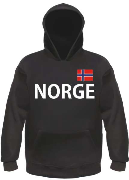 Norge Kapuzensweatshirt - bedruckt mit Flagge - Hoodie Kapuzenpullover