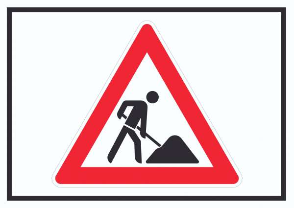 Achtung Baustelle Symbol Schild Arbeitsstelle