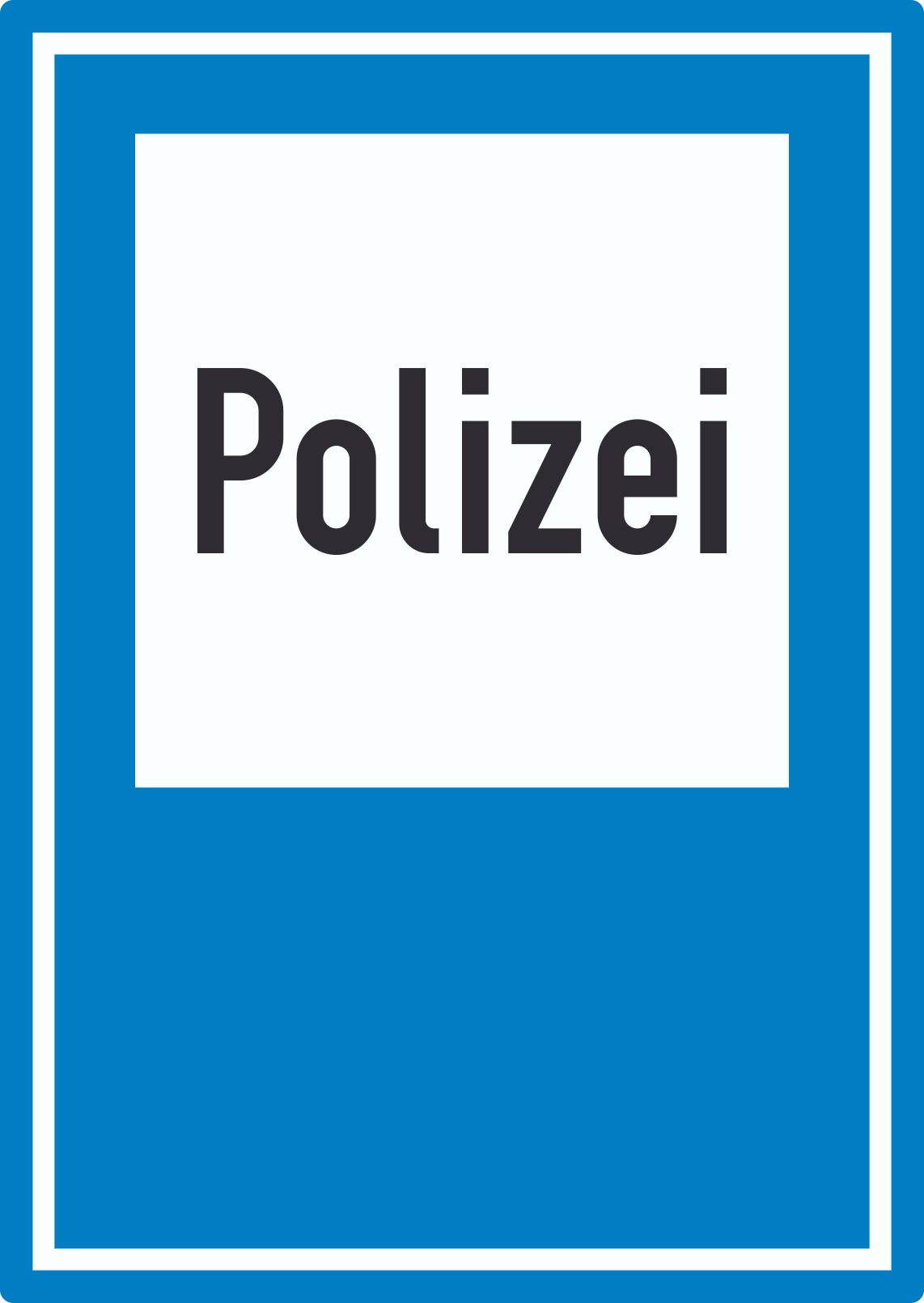 Richtzeichen Polizei Aufkleber  HB-Druck Schilder, Textildruck & Stickerei  Onlineshop