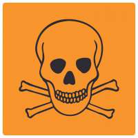 Aufkleber Quadrat Gefahrensymbol giftig Symbol Totenkopf Aufkleber Quadrat Gefahrensymbol giftig Symbol Totenkopf