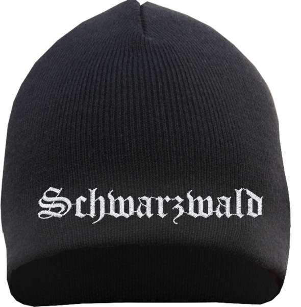 Schwarzwald Beanie Mütze - Altdeutsch - Bestickt - Strickmütze Wintermütze