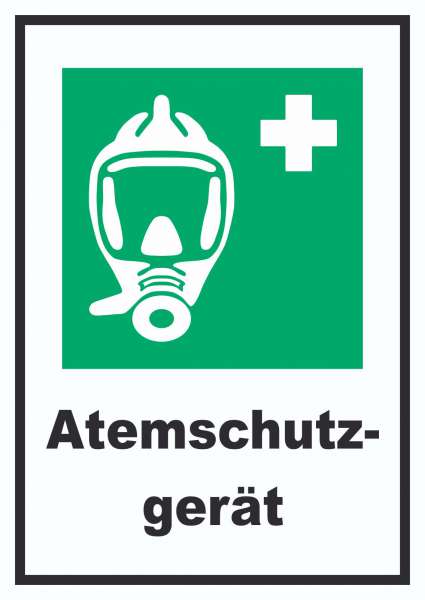 Atemschutzgerät Schild